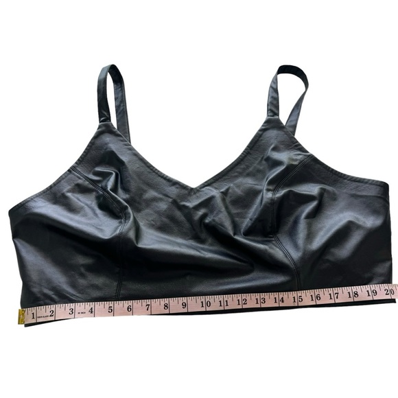ELOQUII Bundle of 2 Plus Size 22/24 Faux Leather Crop Top Bralette Vegan Party - Picture 8 of 14